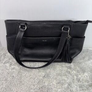 The Sak Ashby Black Leather Tote 12x10x5" Approx